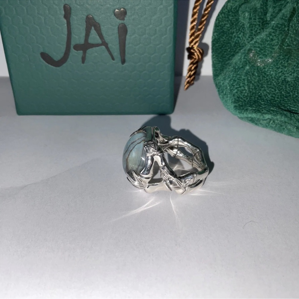 New JAI John Hardy abalone bamboo ring size 7